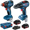 GSR 18V-50 wiertarko-wkrętarka AKU + GDX 18V-200 zakrętarka udarowa AKU 2x4,0 LB